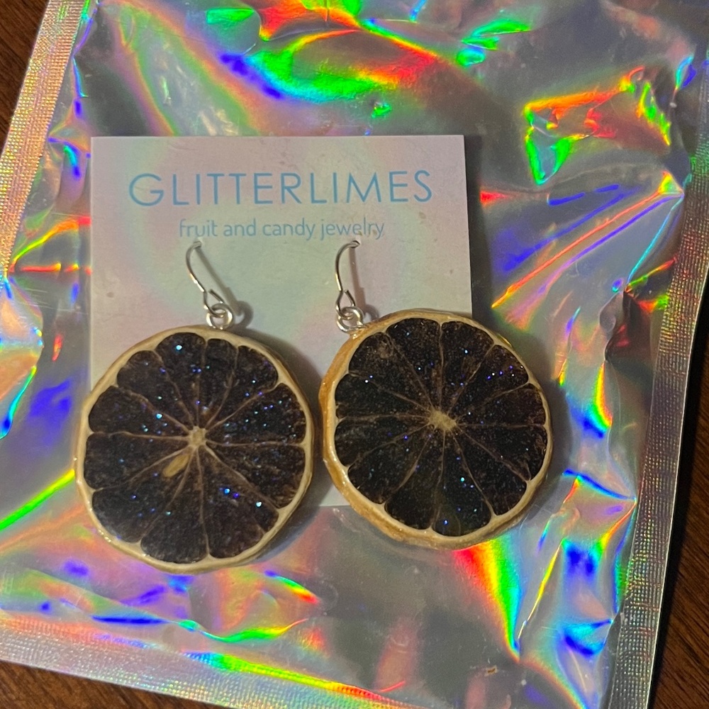 Glitter Limes Earrings - Picture 9 of 9